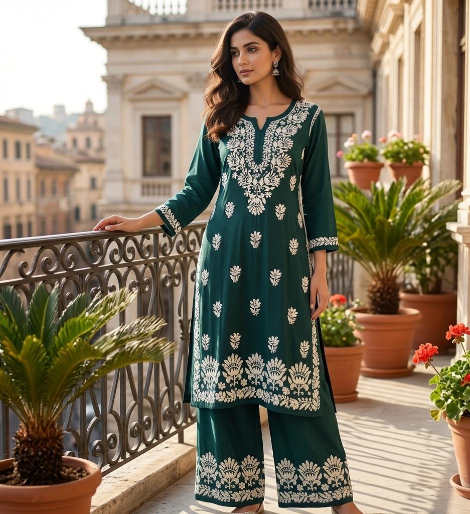NAZAKAT PREMIUM SET – Lucknowi Handwork Chikankari