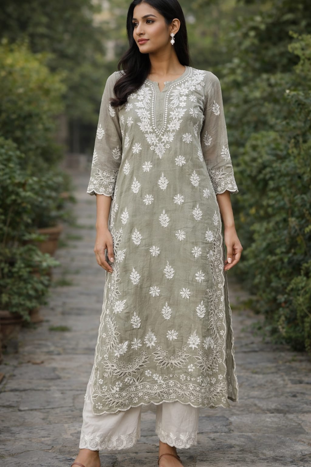NEW ARRIVAL – 3D Lucknowi Chikankari Kurti