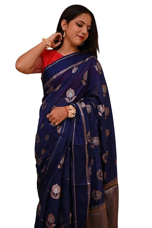 Banarasi Georgette Saree with Dual Zari Border