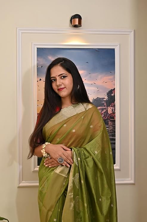 Banarasi Premium Cotton Malai Saree with Dual Zari Border