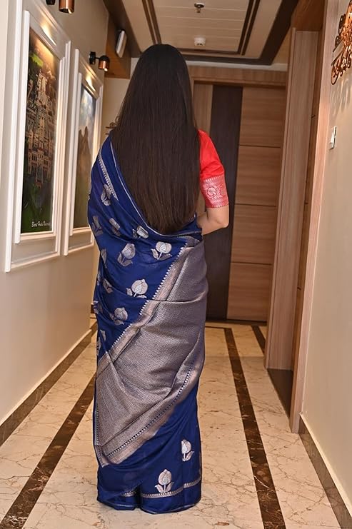 Banarasi Georgette Saree with Dual Zari Border