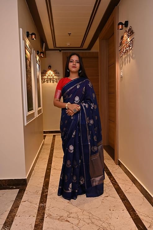 Banarasi Georgette Saree with Dual Zari Border