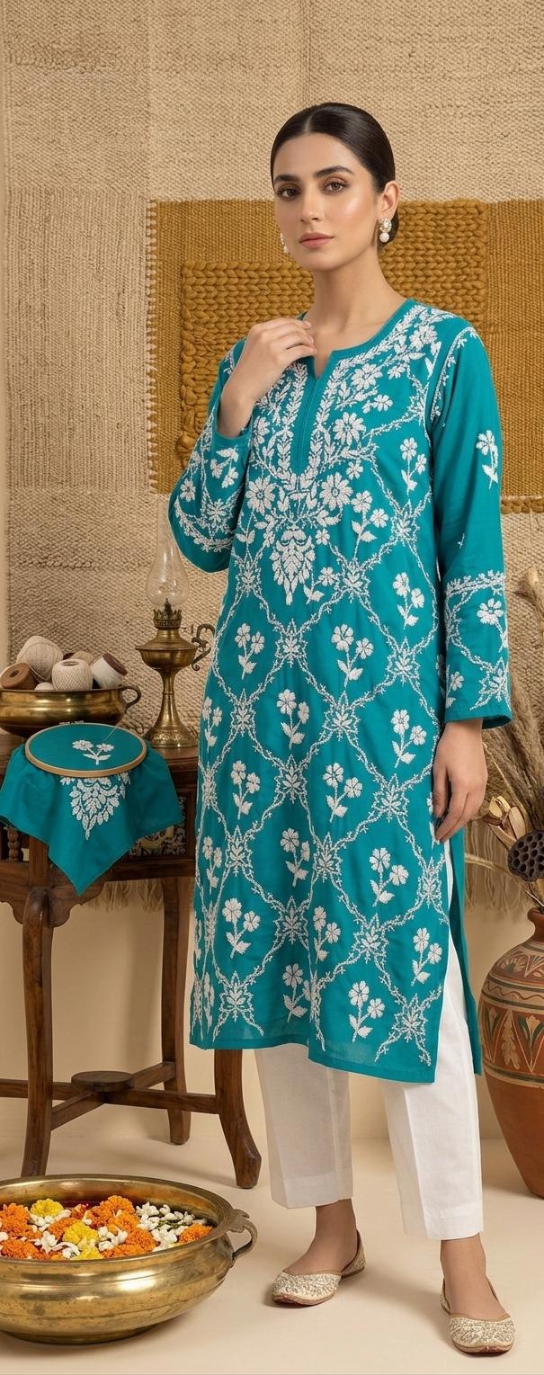 ADA-E-AWADH – Lucknowi Handwork Chikankari Kurti