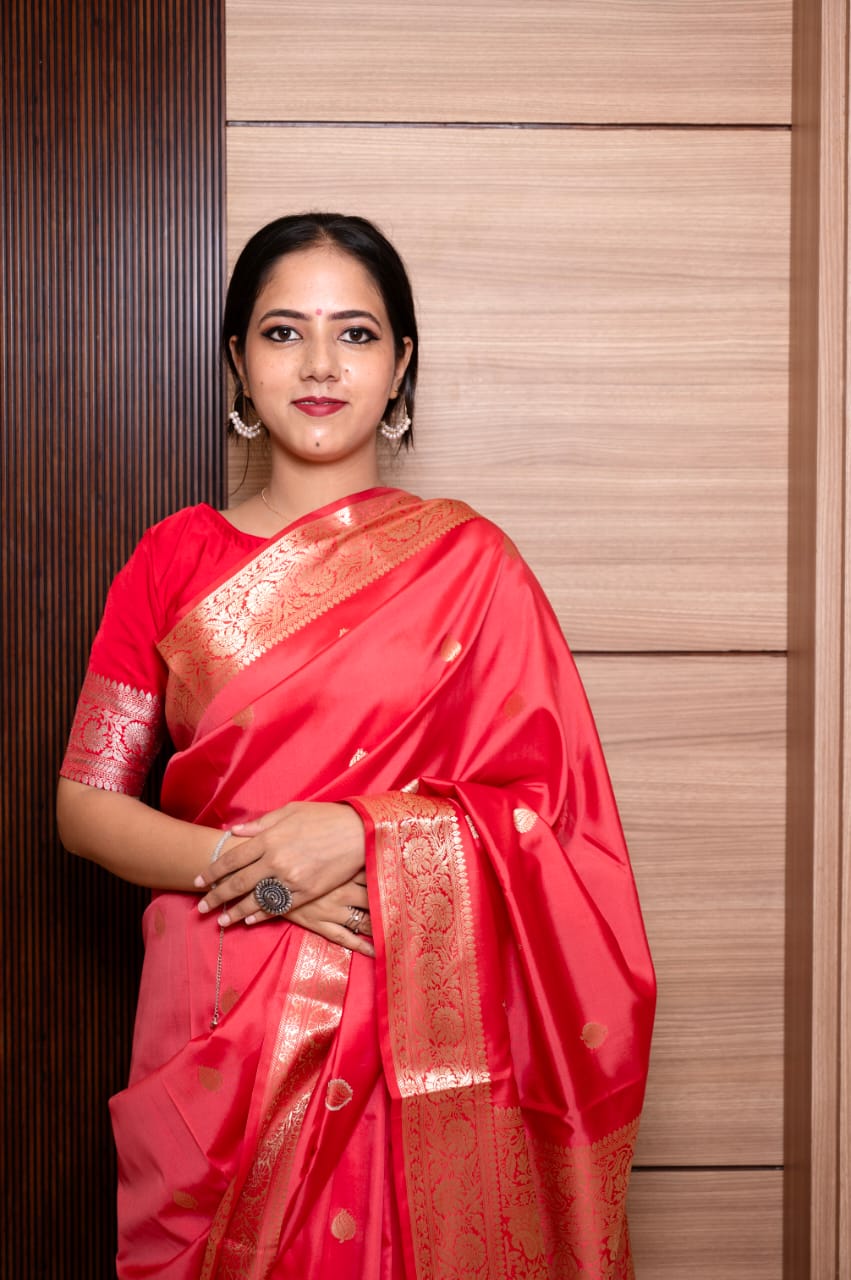 Banarasi Premium Kataan Daibal Dana Buti Saree