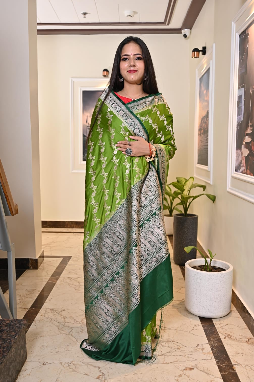 Masrhu kataan handloom banarsi saree pure