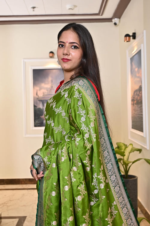 Masrhu kataan handloom banarsi saree pure