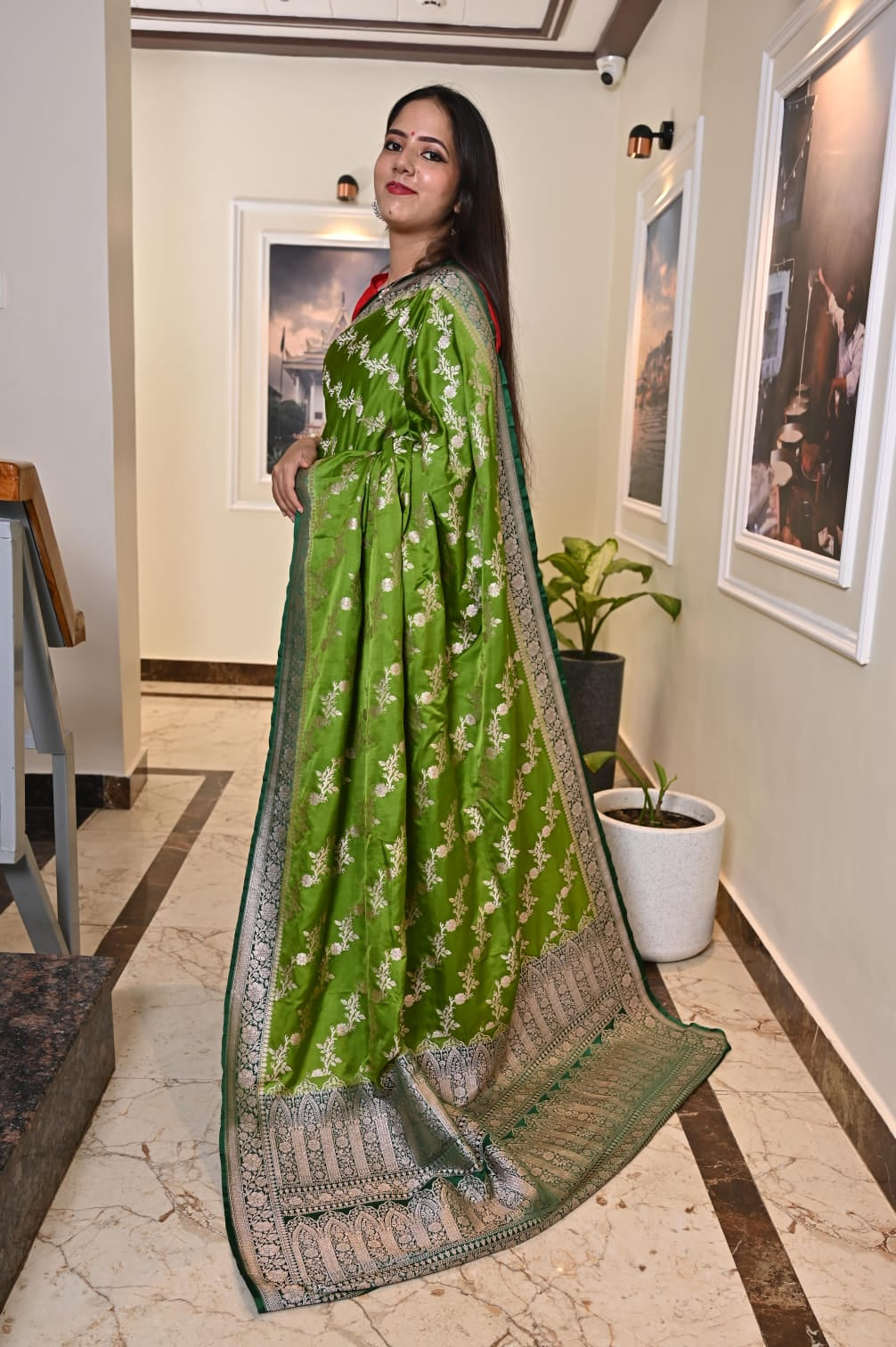 Masrhu kataan handloom banarsi saree pure