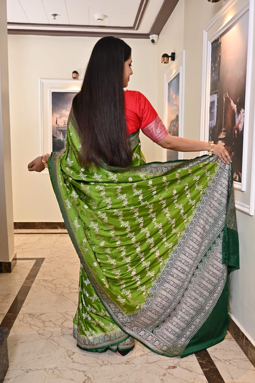 Masrhu kataan handloom banarsi saree pure