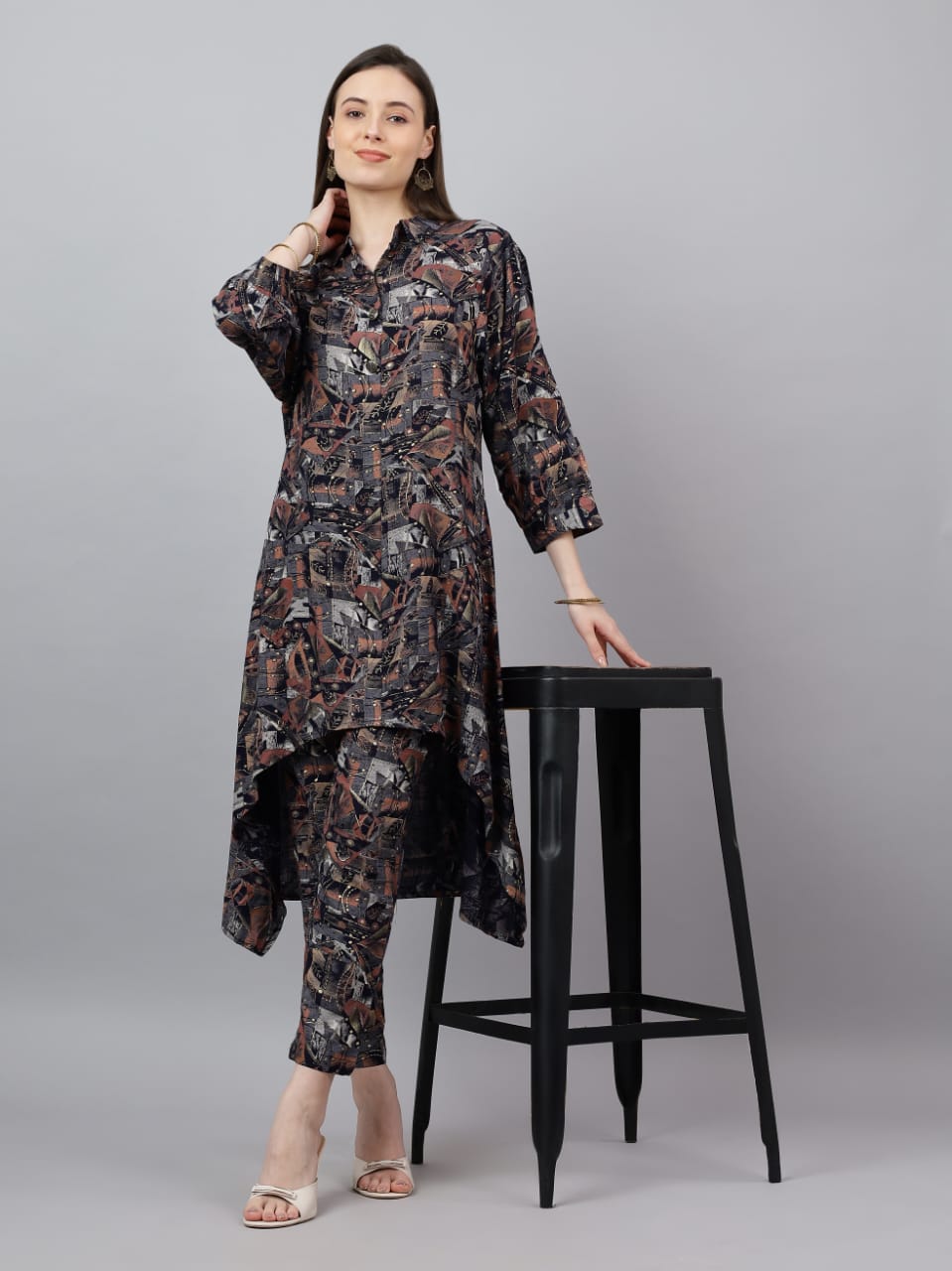 Assymetrical Kurta Set