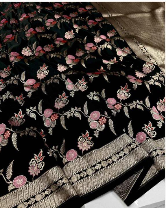 Masrhu kataan handloom pure banarsi saree