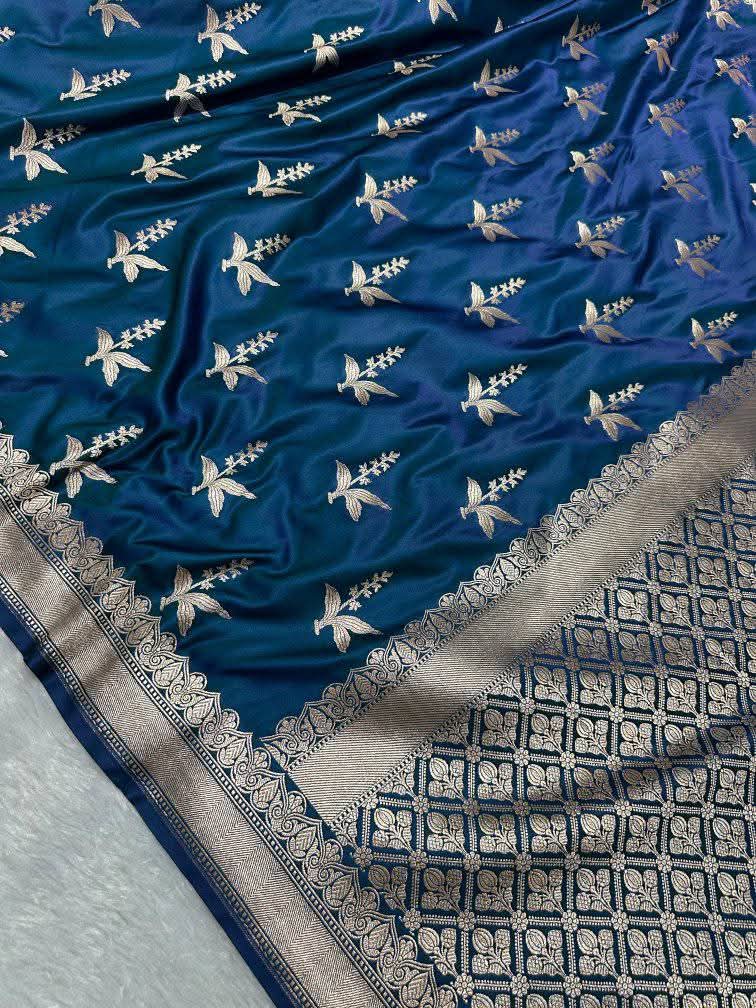 Masrhu kataan handloom pure banarsi saree