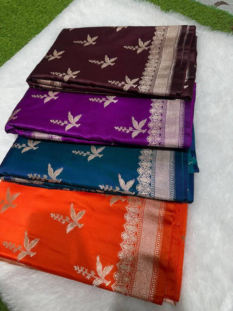 Masrhu kataan handloom pure banarsi saree
