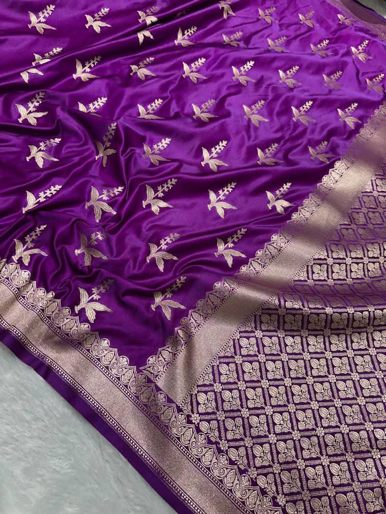 Masrhu kataan handloom pure banarsi saree