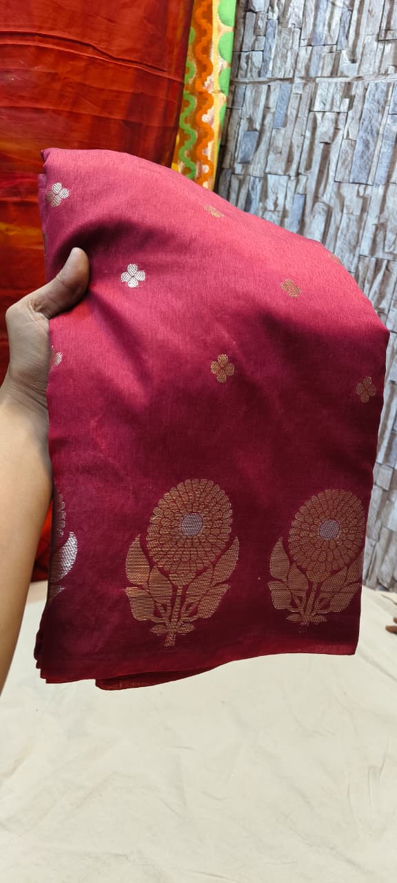 Soft fabric Viscose daibal kat ban saree