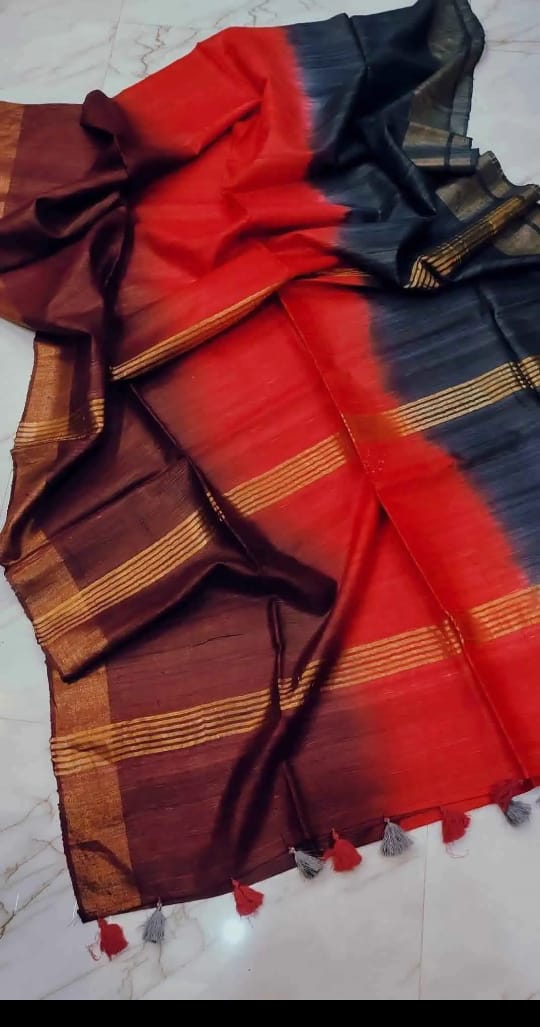 Tussar pure ghicha silk saree