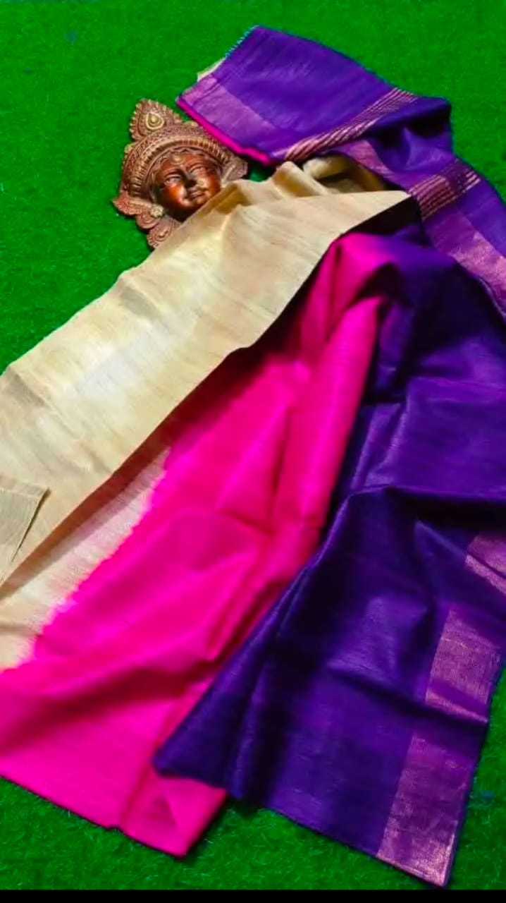 Tussar pure ghicha silk saree