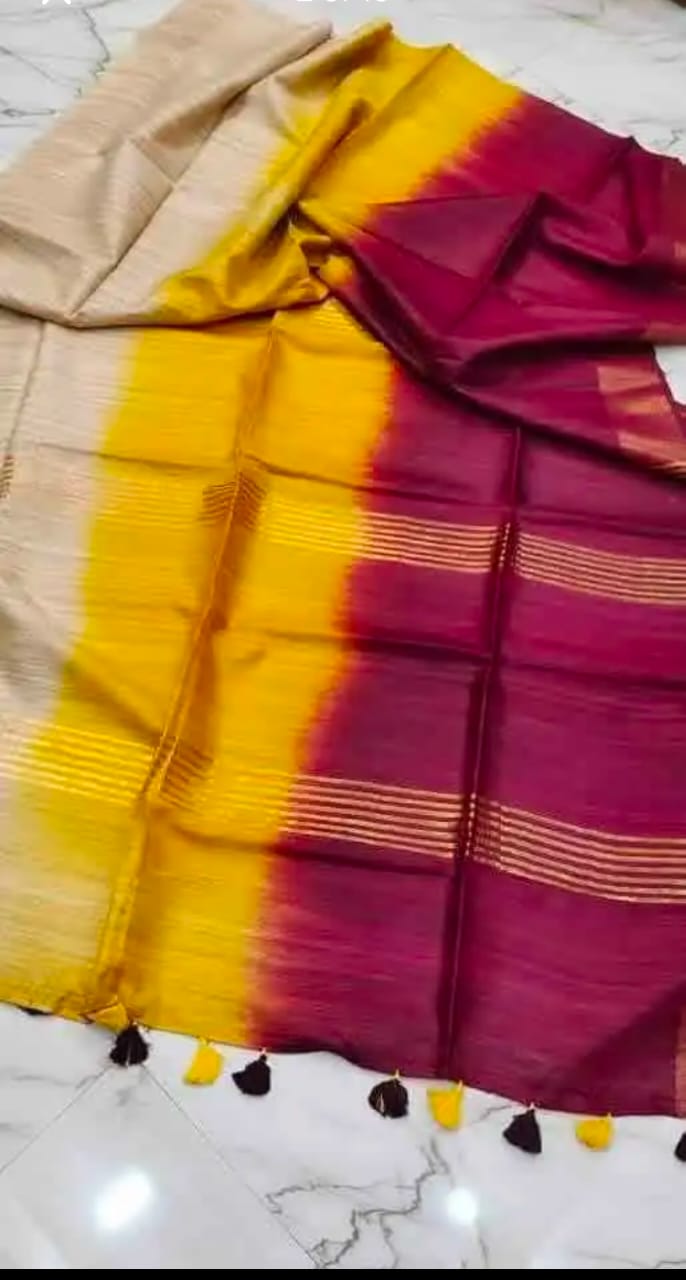 Tussar pure ghicha silk saree