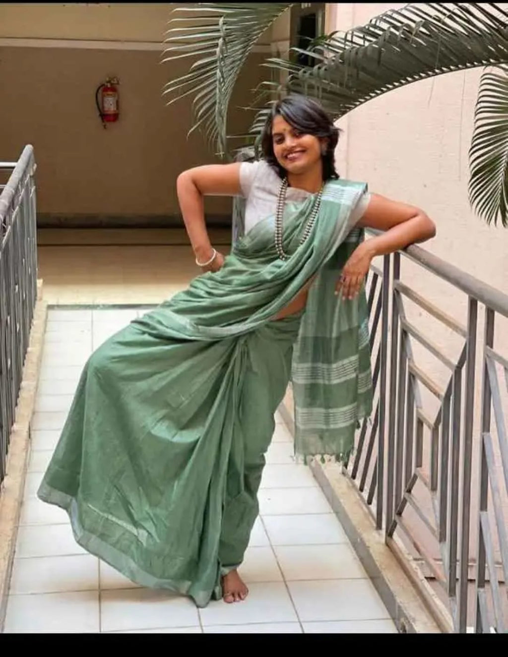 Pure linen by linen saree