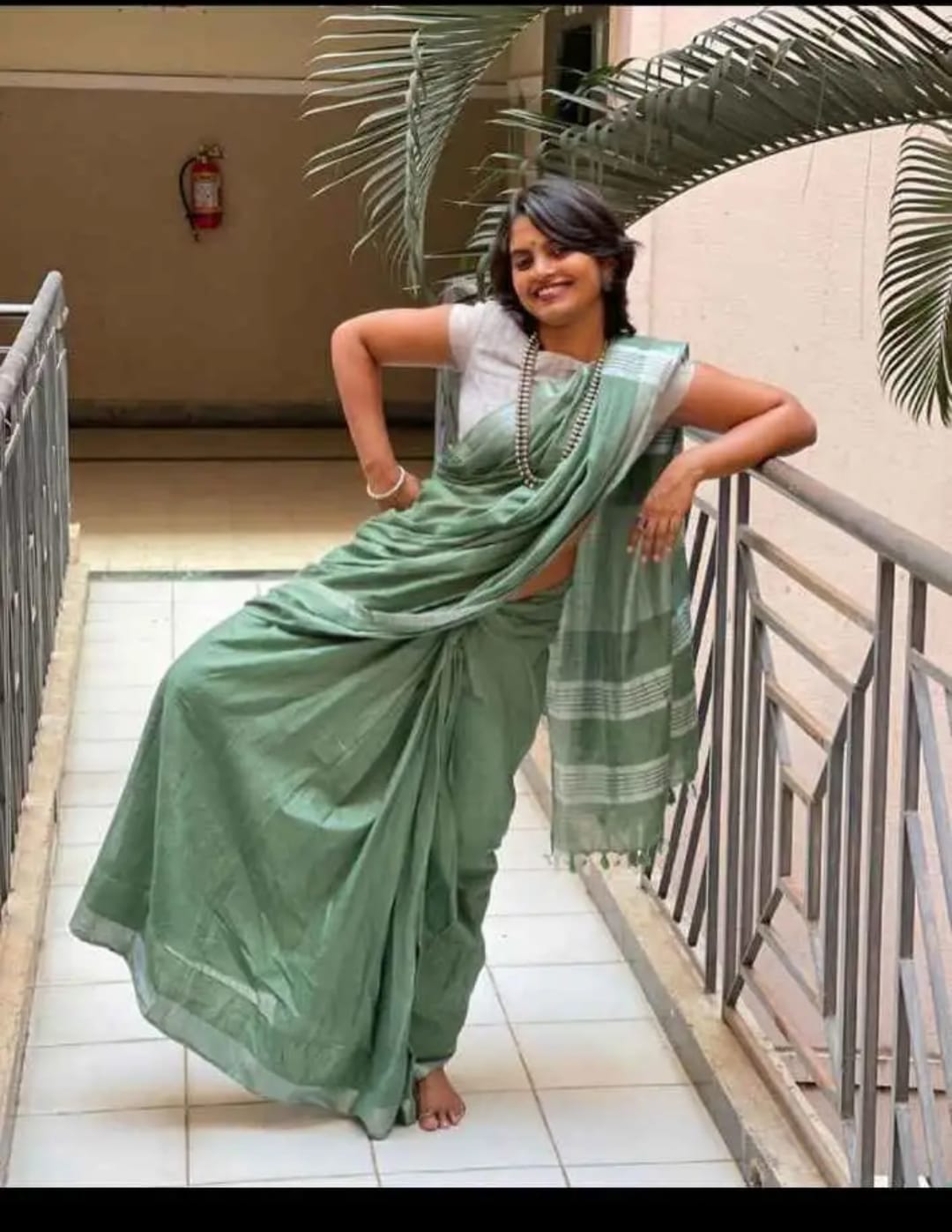 Pure linen by linen saree
