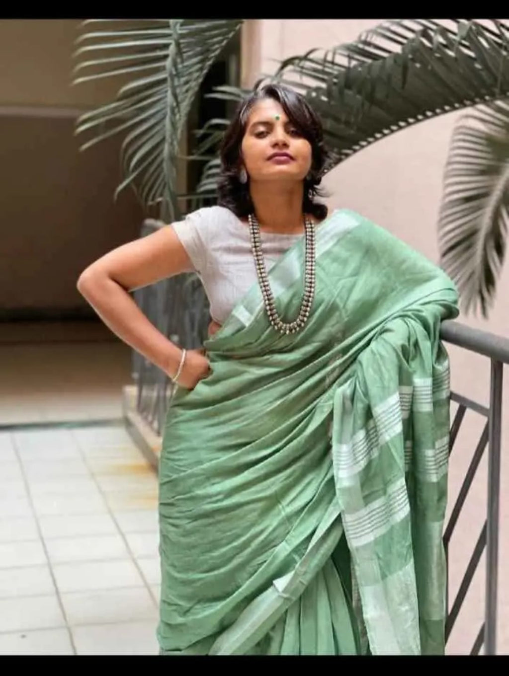 Pure linen by linen saree