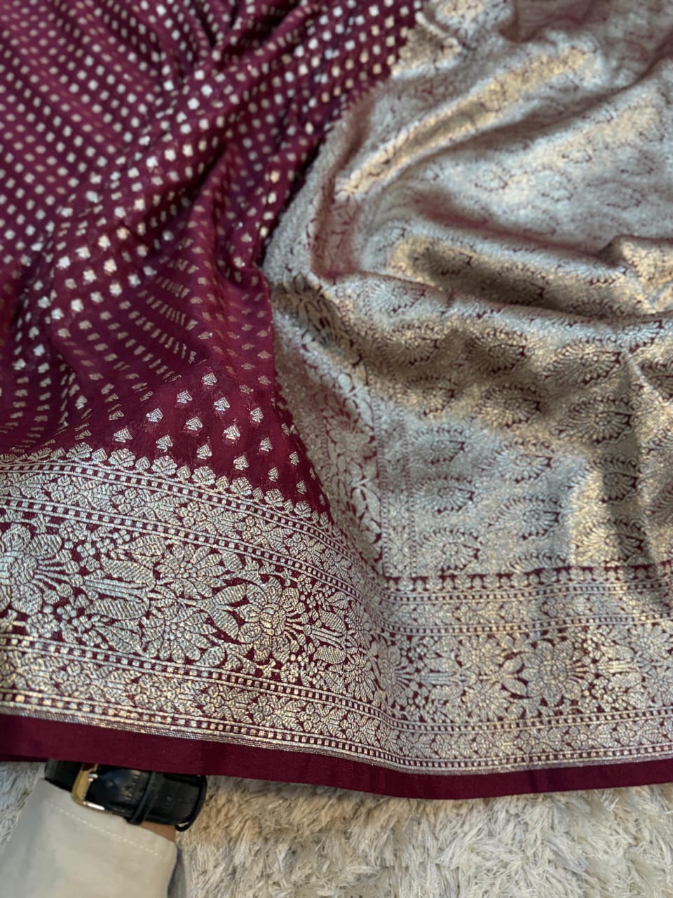 Khaddi georggate handloom saree