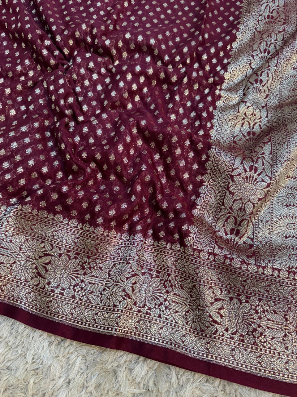 Khaddi georggate handloom saree