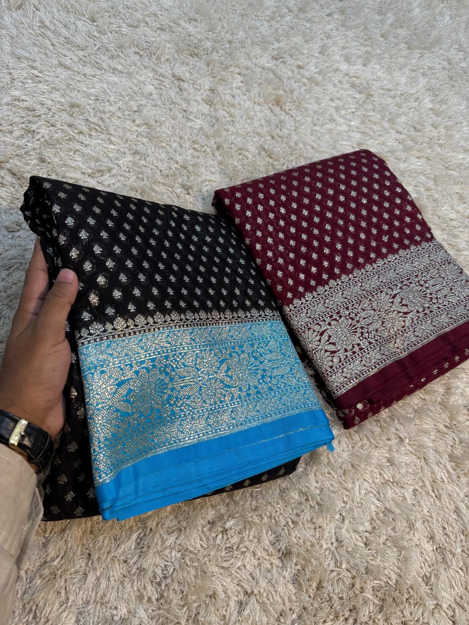 Khaddi georggate handloom saree