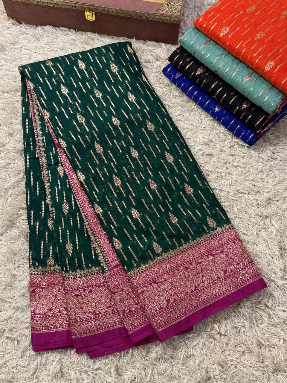 Khaddi georggate handloom saree
