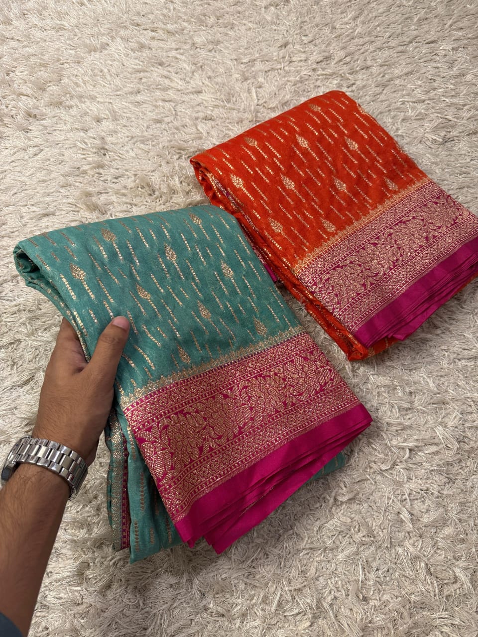 Khaddi georggate handloom saree