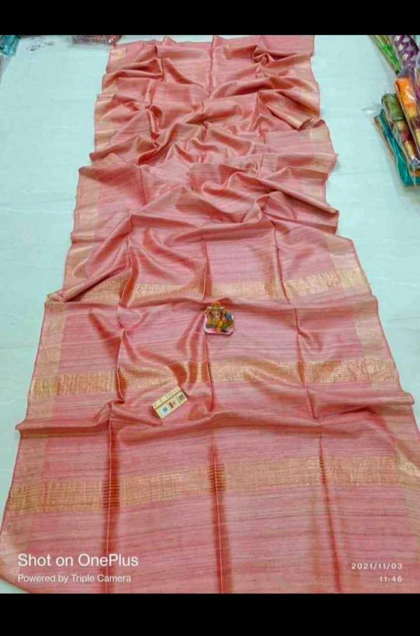 Pure tussar ghicha silk saree
