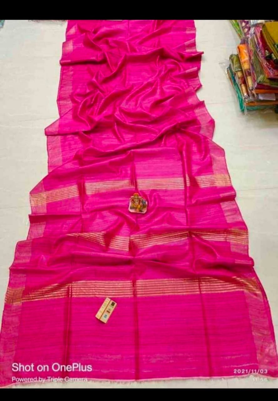 Pure tussar ghicha silk saree