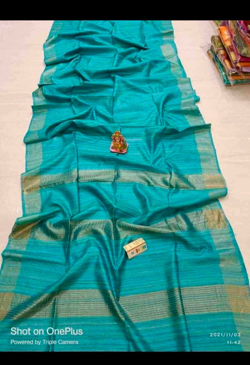 Pure tussar ghicha silk saree