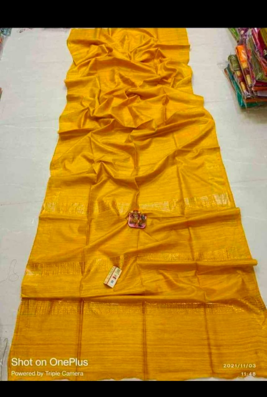 Pure tussar ghicha silk saree