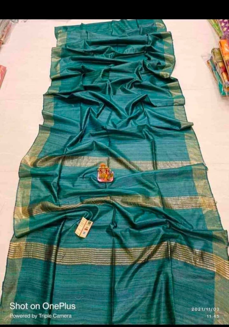 Pure tussar ghicha silk saree