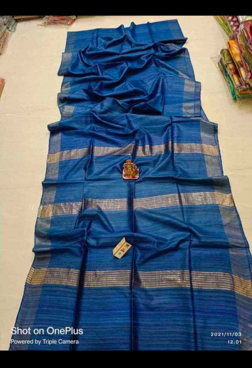 Pure tussar ghicha silk saree