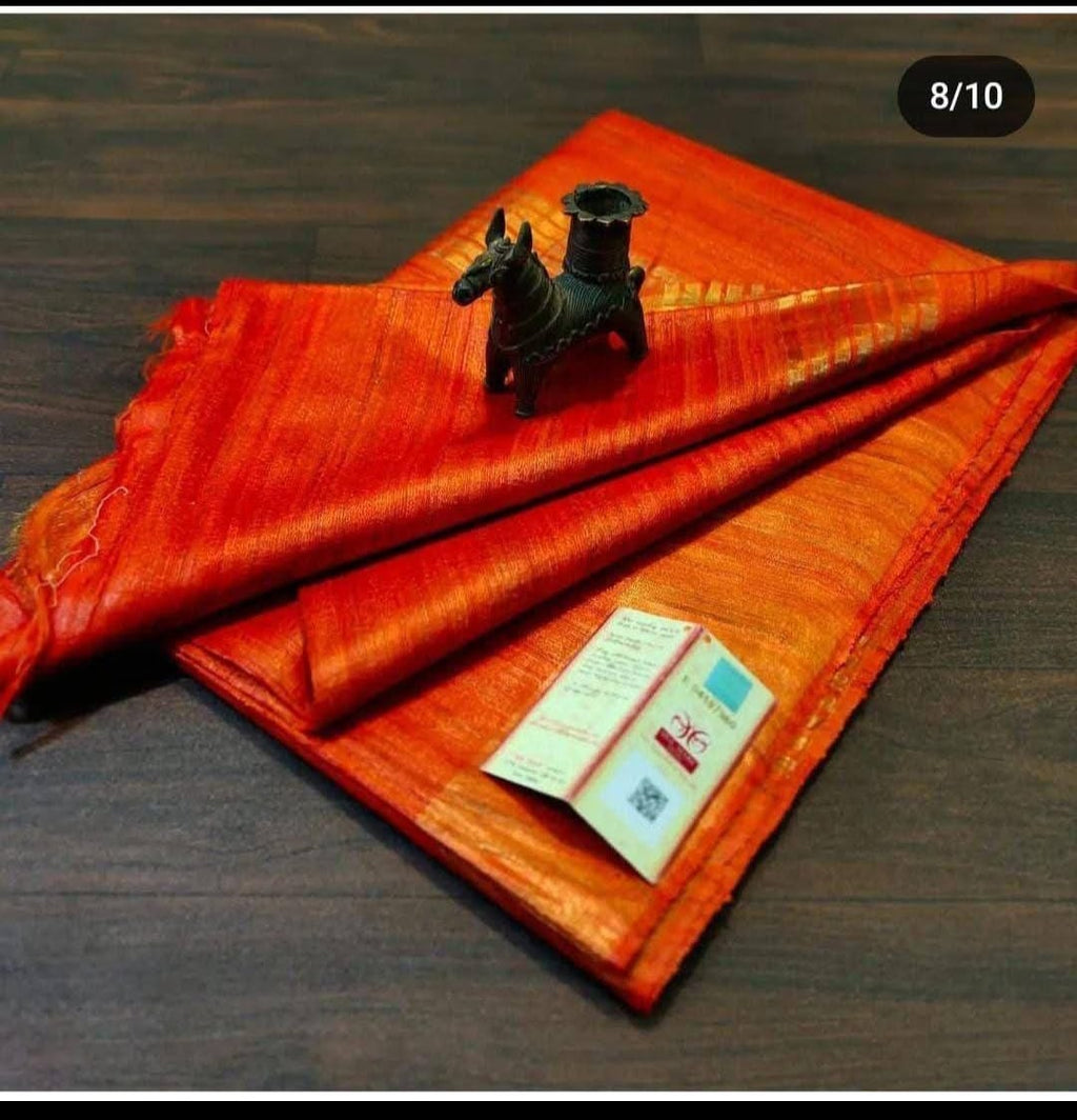 Tussar ghicha silk saree  Pure silk saree