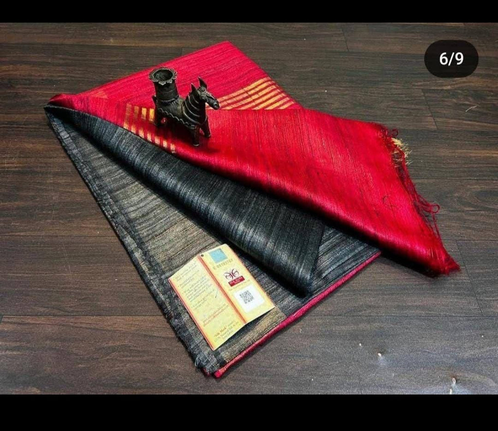 Tussar ghicha silk saree  Pure silk saree