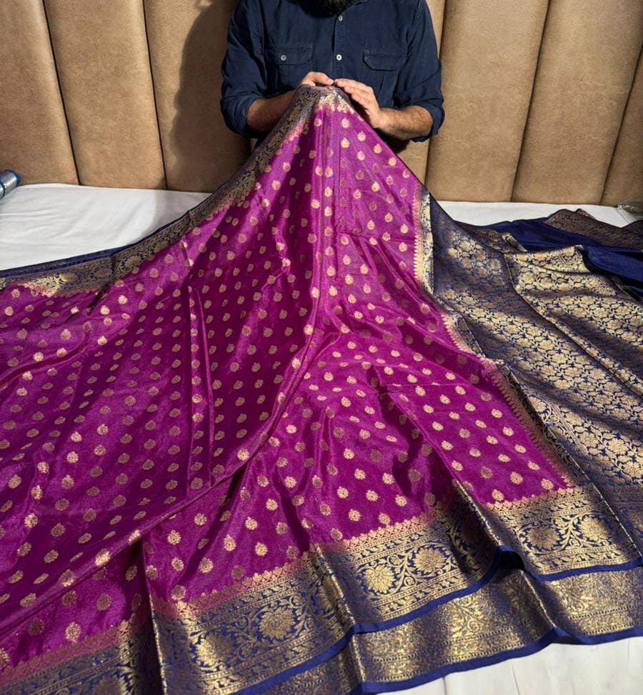 Banarasi premium Soft silk daibal contrast border