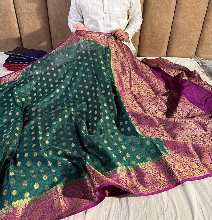 Banarasi premium Soft silk daibal contrast border