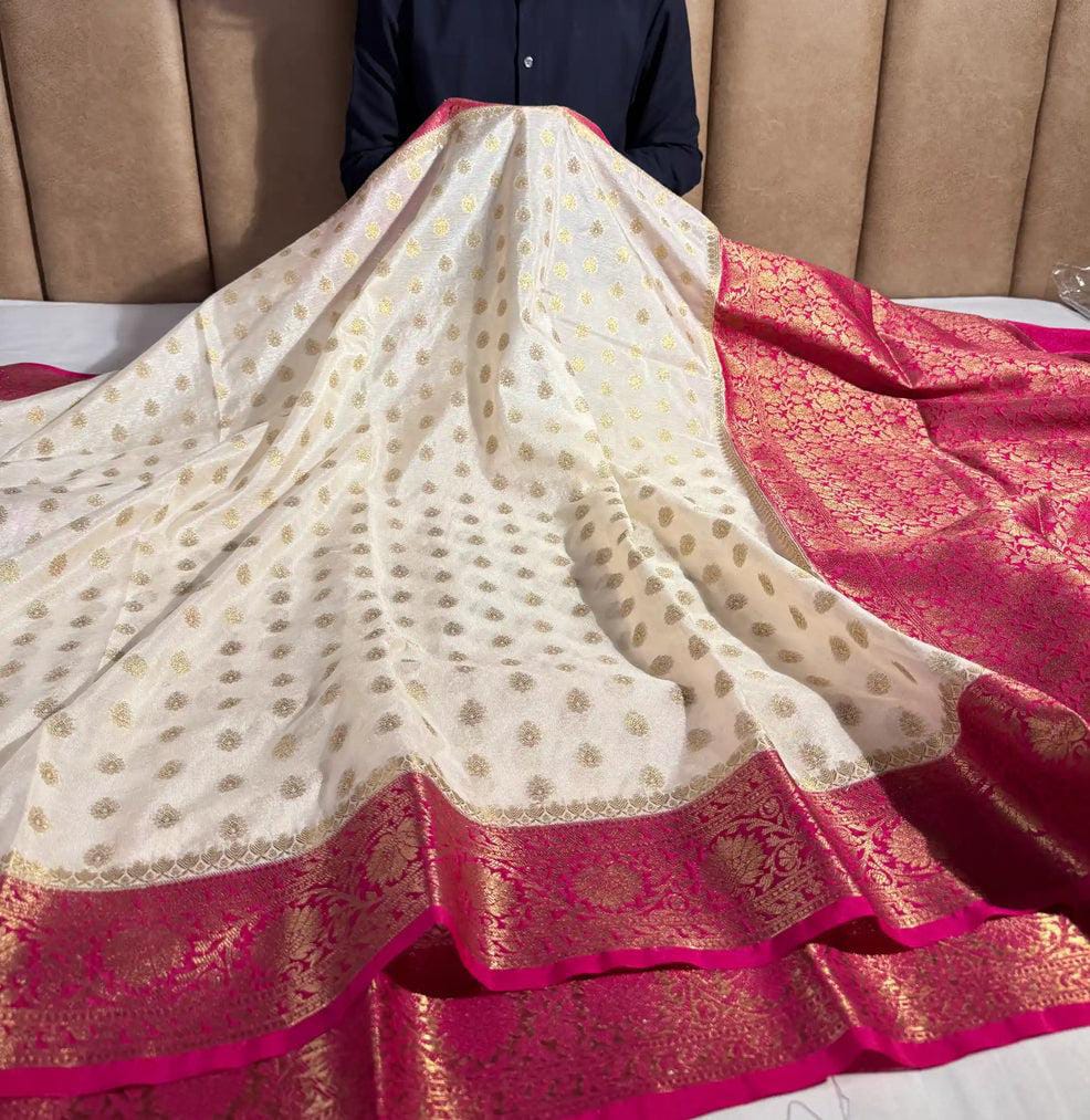 Banarasi premium Soft silk daibal contrast border