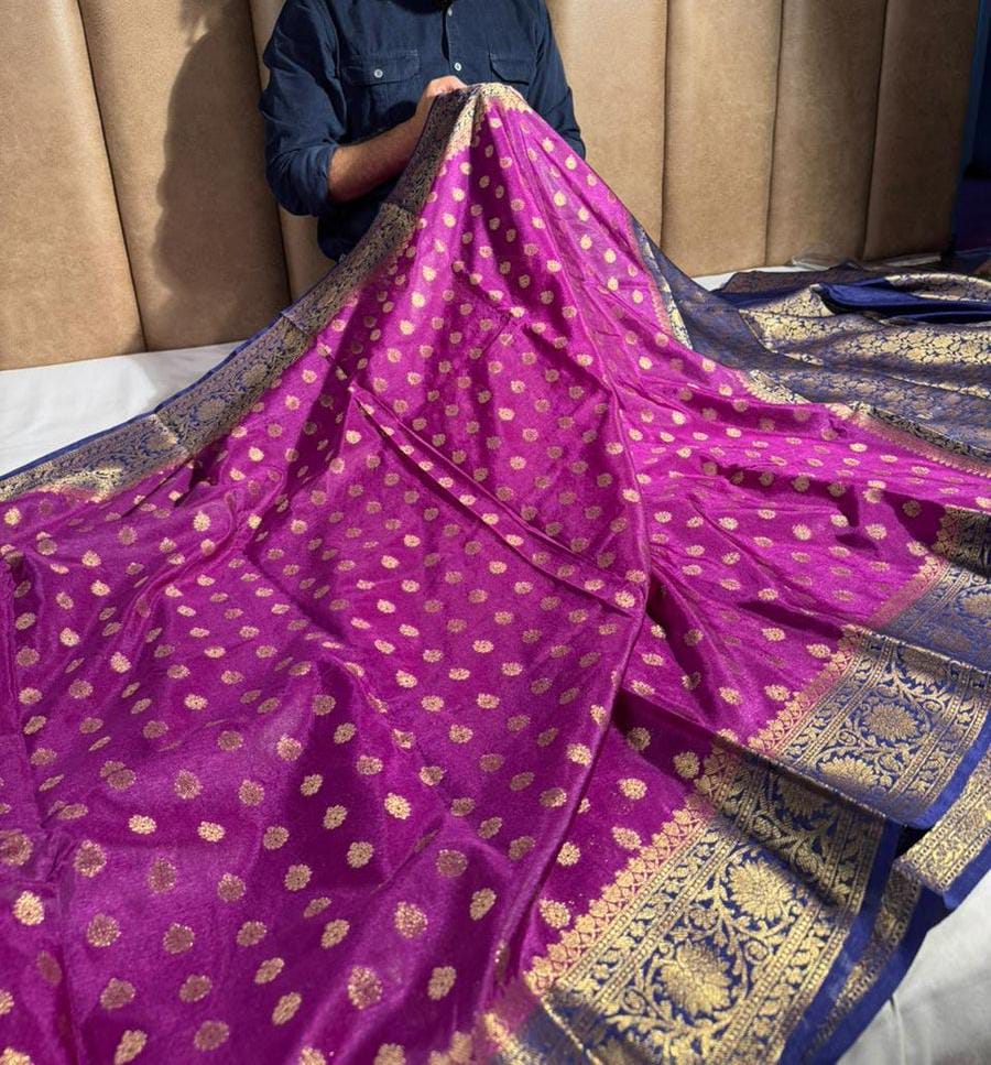Banarasi premium Soft silk daibal contrast border