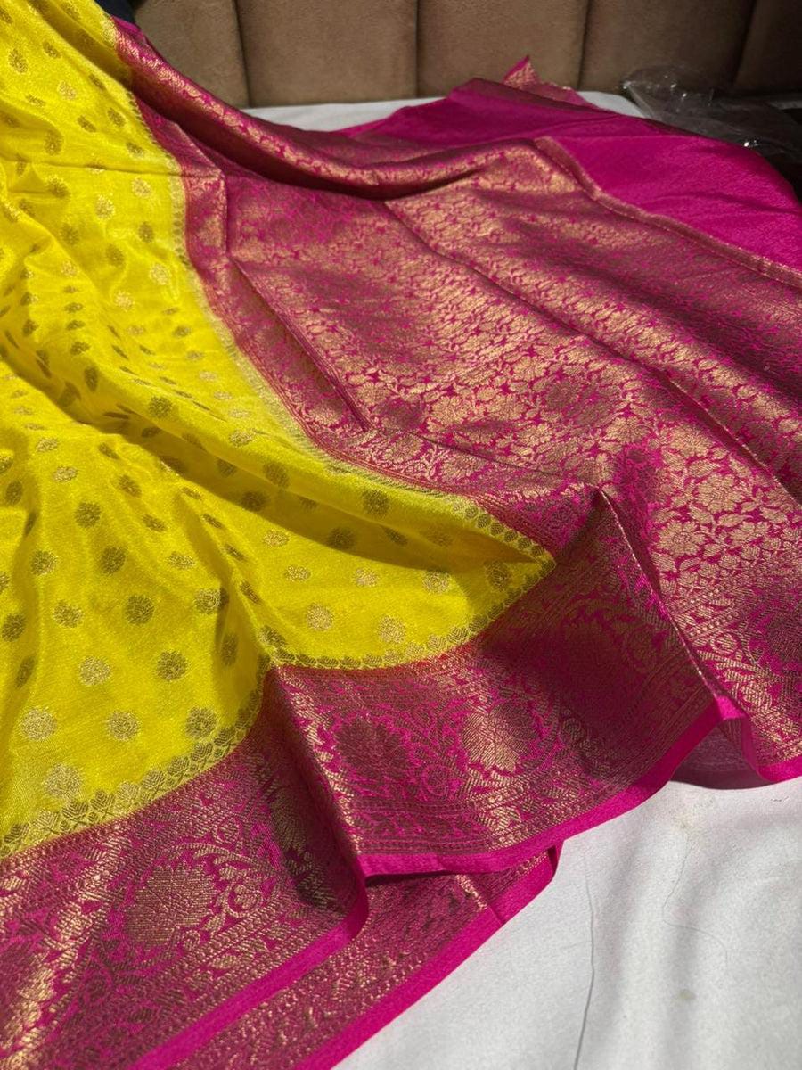 Banarasi premium Soft silk daibal contrast border