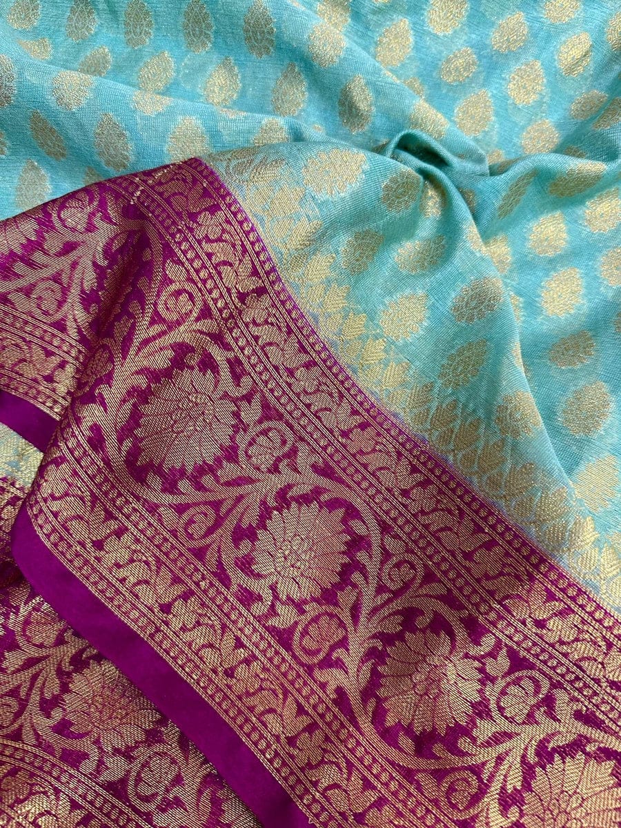 Banarasi premium Soft silk daibal contrast border
