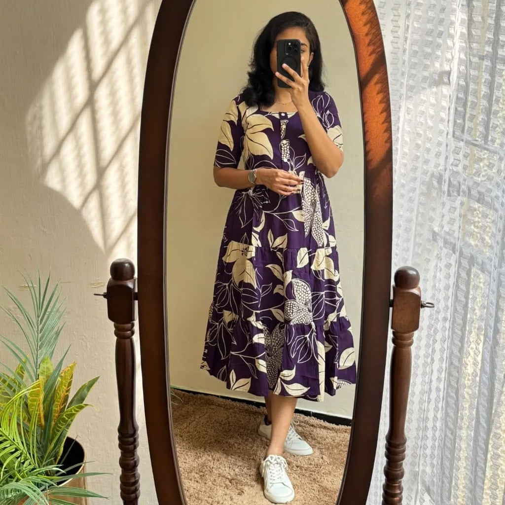 Women’s Printed Rayon Long Kurtis for Daily Wear