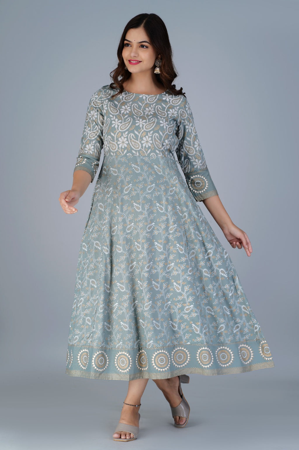Women’s Printed Anarkali Kurtis in Rayon Fabric