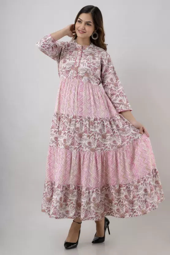 Women’s Printed Anarkali Kurtis in Rayon Fabric