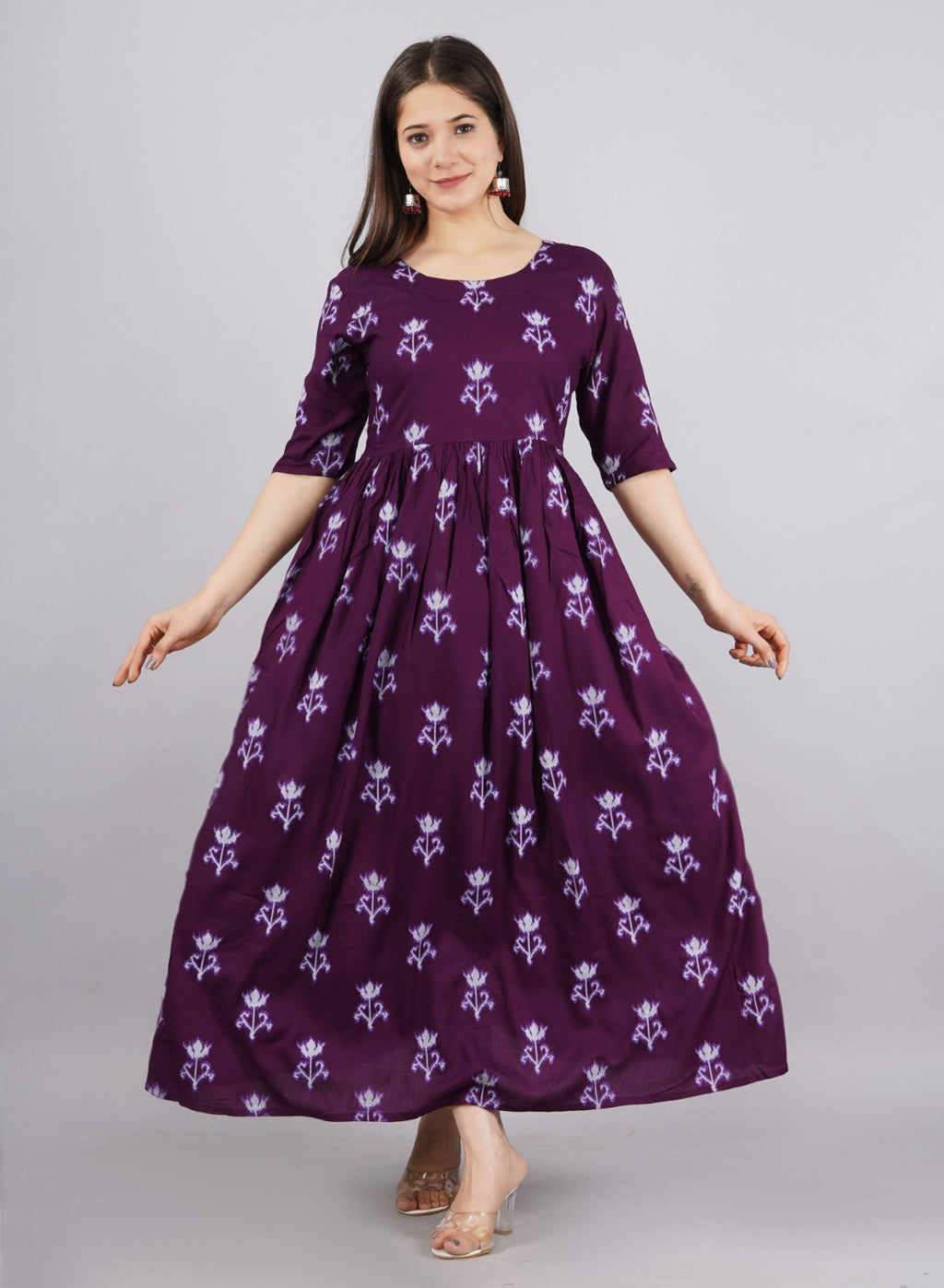 Women’s Printed Anarkali Kurtis in Rayon Fabric