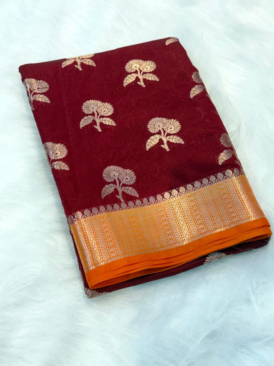 Exquisite Dual-Tone Banarasi Katan Silk Saree