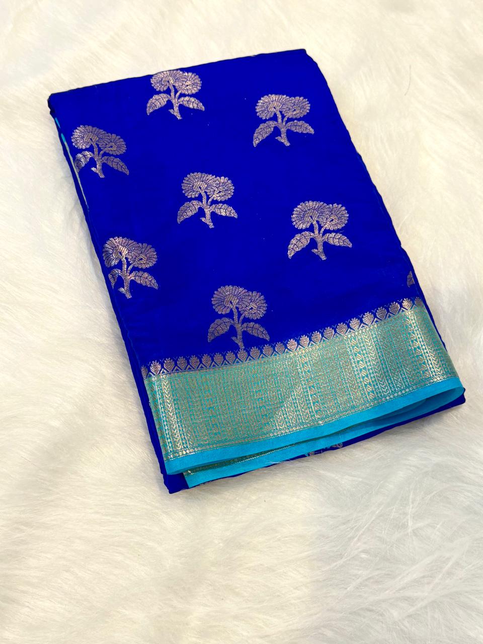 Exquisite Dual-Tone Banarasi Katan Silk Saree