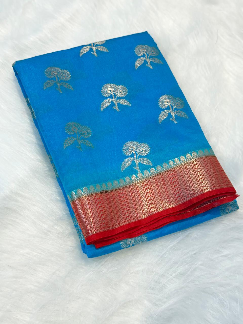 Exquisite Dual-Tone Banarasi Katan Silk Saree